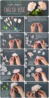 Diy Crepe Paper English Rose Paper Flowers Diy Tissue Paper Flowers Paper Flowers