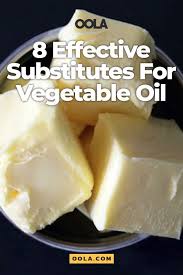 You can use olive oil as a replacement for any vegetable oil when you are baking. 8 Healthy Vegetable Oil Substitutes For Baking And Cooking Vegetable Oil Substitute Substitute Vegetable Oil Baking Substitute Butter For Oil