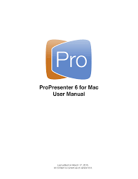 Jan 30, 2019 • 10 comments. Propresenter 6 Manual Manualzz