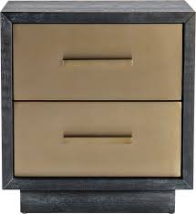 This nightstand offers a small round top. Camden Black Bedside Table With 2 Brass Or Steel Drawers Bedside Tables