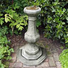 Our winters can be pretty harsh, so the sundial will be stored during the winter. Pedestal Aged Brass Stone Sun Dial Garden Sundial