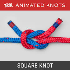 Bring your needle up through the fabric where you want the knot to place the knot. Square Knot How To Tie A Square Knot Using Step By Step Animations Animated Knots By Grog