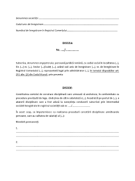 (1) din codul muncii, republicat. Model Decizie Numire Comisie Disciplinara V1