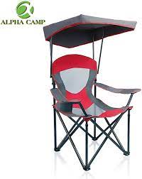 Alpha Camp Mesh Canopy Chair Folding Camping Chair Red Amazon Com Au Sports Fitness Outdoors Folding Camping Chairs Camping Chair Heavy Duty Chairs