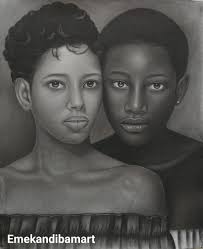 My charcoal drawing ❤️ (Embracing our diversities)🙏