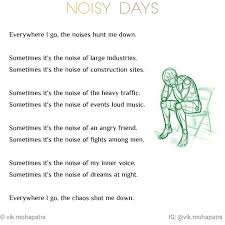 Noise Pollution Is Such A Disturbing Element In Our Life Hope You Guys Will Like This Short Poem By Me Short Poems Poems Noise Pollution