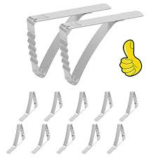 Product titlenatural stone hearts table cloth weights on clip han. Picnic Tablecloth Clips Holders Outdoor Table Cloth Weights Table Cover Clamps 12 Pack For 2 Inch Thick Picnic Plastic Folding Dining Camping Indoor Tables Stainless Table Clips For Tablecloths Buy Online In