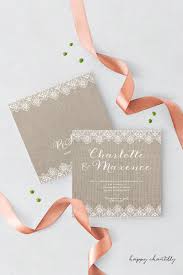 Tout ce qui suit ne sera que plaisir et surtout extrêmement facile : Faire Part Mariage Dentelle Lin Happy Chantilly Studio