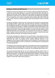 Check spelling or type a new query. Document Unicef Life Skills Programme Summary Arabic And English