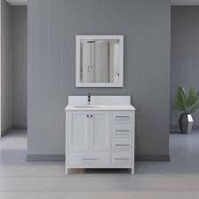 Single vanities have one sink, with storage space underneath to help you keep your bathroom organized. Mpyj 45 Fame 40 Inch Mdf Bathroom Vanities Single Sink Painting Hangzhou Fame Industry Co Ltd