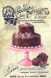 Parisian Chocolate Shop Parisian Bakery Parisian Label Gateau Vintage Illustration Gateau Boulangerie D Epoque