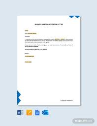 Free Formal Business Meeting Invitation Letter Template Word Google Docs Apple Pages Outlook In 2020 Letter Template Word Proposal Letter Invitation Templates Word