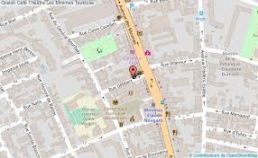 Géolocalisation sur la carte : Cafe Theatre Les Minimes Toulouse Tourisme Theatre Comedie