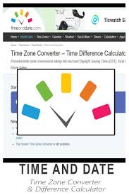 Timeanddate Timezone Converter Time Zone Converter Converter Daylight Savings Time