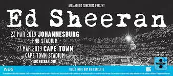 Jan 9, 2019 at 6:00pm pst Ed Sheeran Coming To Sa Shelflife