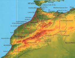 Atlas Mountains On A Map World Map Atlas