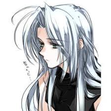 Female Sephiroth Anime Long Hair Anime Boy Long Hair Long White Hair
