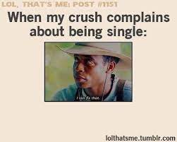 When My Crush Complains About Being Single I M Like Funny Single Memes Single Memes Single Humor