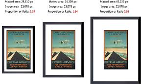 the picture frame window mat golden ratio explained