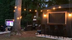 How about this super easy diy pvc projector screen? How To Make A Backyard Theater The Holderness Family