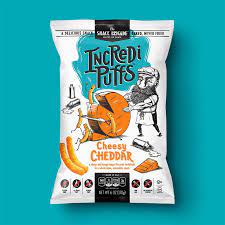 incredipuffs a micro meal for hungry eyes packaging snack chip design single cookie