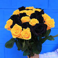 The other side of the world is lucky to have you. Roses Delivery Fresh Black Yellow Rose Bouquet Rosaholics