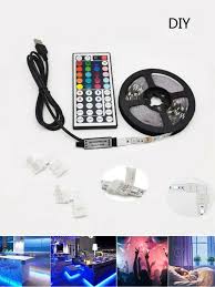 1pc 7 Color Strip Light With Remote Control Romwe Usa