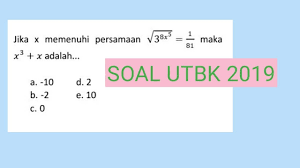 Maybe you would like to learn more about one of these? Soal Utbk 2019 Matematika Materi Eksponen Youtube