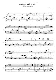 Sadness And Sorrow Sheet Music Pdf Piano Score Sorrow