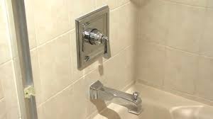 If the bath shower faucet has sustained damage that cannot be repaired with a replacement part, it may be necessary to replace the entire unit. Shower Faucet Replacement Replacing The Tub And Shower Valve Monkeysee Videos