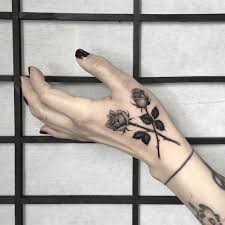 50 Simple Tiny Small Rose Tattoo Ideas For Women Rose Hand Tattoo Small Rose Tattoo Tattoos