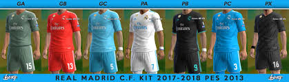 Current league and champions league holders real madrid are the highest profile spanish club requiring an edit. Pes 2013 Real Madrid Kit 2017 2018 By Bmg Kitmaker Pes Patch