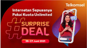 Maybe you would like to learn more about one of these? Berlaku 26 27 Juni 2021 Telkomsel Surprise Deal Unlimited Kuota 50gb Cuma Rp 100 Ribu Tekno Liputan6 Com