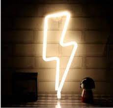 Ad Ebay Url Warm White Neon Lightning Bolt Led Sign Light Wall Hanging Party Lamp Home Decor Sign Lighting Led Signs Led Neon Signs
