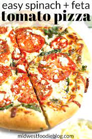 Tomato Spinach Feta Pizza Recipe Spinach And Feta Dinner Recipes Easy Family Family Dinner Recipes