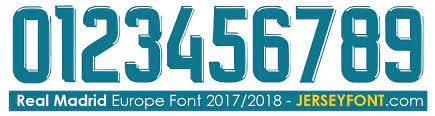 The real madrid font contains uppercase letters, numbers, some symbols and accented letters or diacritics. Real Madrid Europe Ucl Font 2017 2018