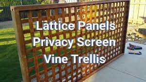 82 How To Make Lattice Panels Privacy Screens Vine Trellis Youtube Vine Trellis Lattice Privacy Fence Privacy Screen Outdoor