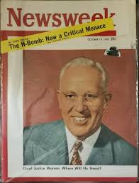 NEWSWEEK OCTOBER 19 1953 Chief Justice EARL WARREN Supreme Court SCOTUS  10/19/53 $26.52