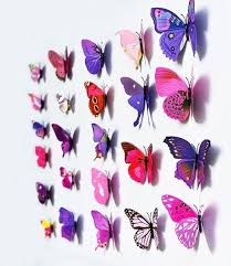 Fairy tale princess 3d butterfly wall decals little girls. 3d Butterfly Art Wall Decals Butterfly Wall Decor Diy Wall Stickers Diy Wall Decals