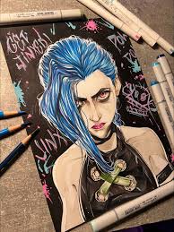 Jinx de Arcane: Arte y Emoción en Ilustración
