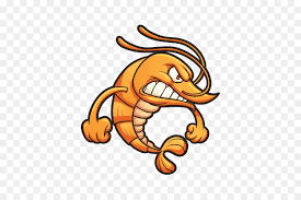 Udang putih udang ilustrasi kartun ilustrasi udang. Cartoon Bee