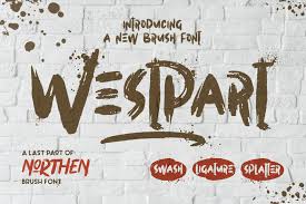 A dripping marker by wick van den belt. Westpart Font By Garisman Studio Creative Fabrica In 2020 Brush Font Graffiti Font Character Map