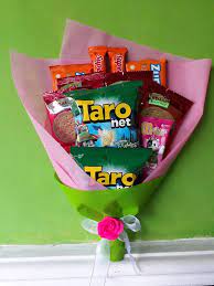 Snack Boquet Buket Permen Buket Bunga Bunga Kertas