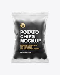 Polish your personal project or design with these chips transparent png images, make it even more personalized and more attractive. Frosted Bag With Corrugated Black Potato Chips Mockup In Bag Sack Mockups On Yellow Images Object Mockups