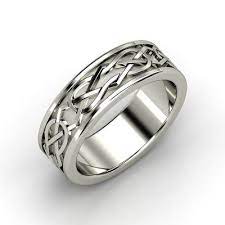 Sterling Silver Ring Kells Celtic Wedding Band Gemvara Celtic Wedding Bands Celtic Wedding Rings White Gold Rings