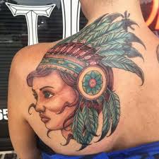 Although he already had several face tattoos, post malone added to his collection to celebrate the new year. Traditional Indian Native Girl Face Tattoo On Women Left Back Shoulder