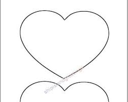 large heart template etsy