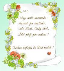Moje milá maminko, usměj se jen malinko, udělej mi radost velkou, obejmi mě, a zakonči to pusinkou. Blog Cz Mothers Day Valentines 4 Kids