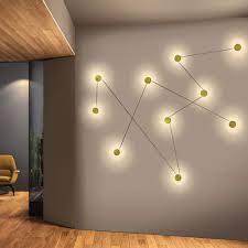 kundalini azou led wandleuchte schwarz funfteilig led wandleuchten wandleuchte blitz design