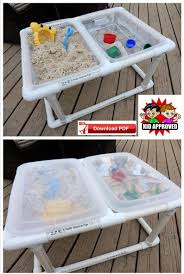 Sand Table Plan Water Table Plan Sensory Table Plan Play Station Plan Outdoor Tote Plan Table Top Tote Plan Pvc Tote In 2020 Kids Outdoor Play Sand Table Outdoor Kids